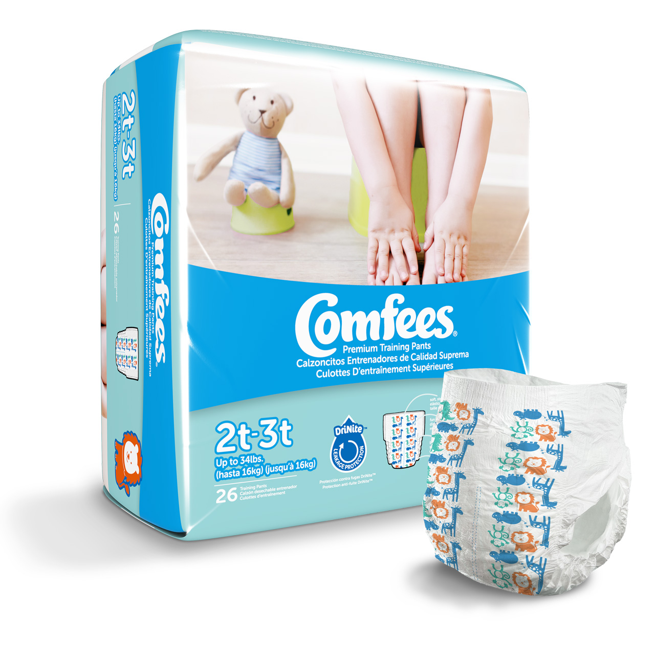 Attends Comfees Boy Training Pants Size 2T to 3T