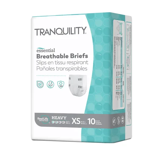 Tranquility Essential Breathable Briefs - Heavy, X-Small/Youth Size 6/7