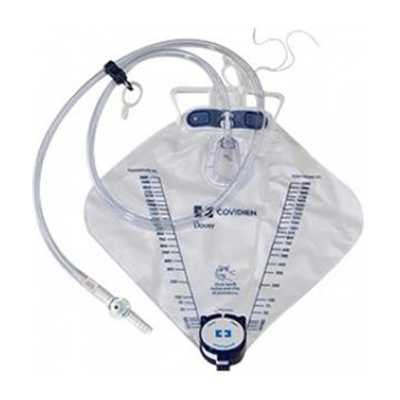 Cardinal Health Dover Urine Drainage Bag, 48" Tubing, 2000mL Capacity