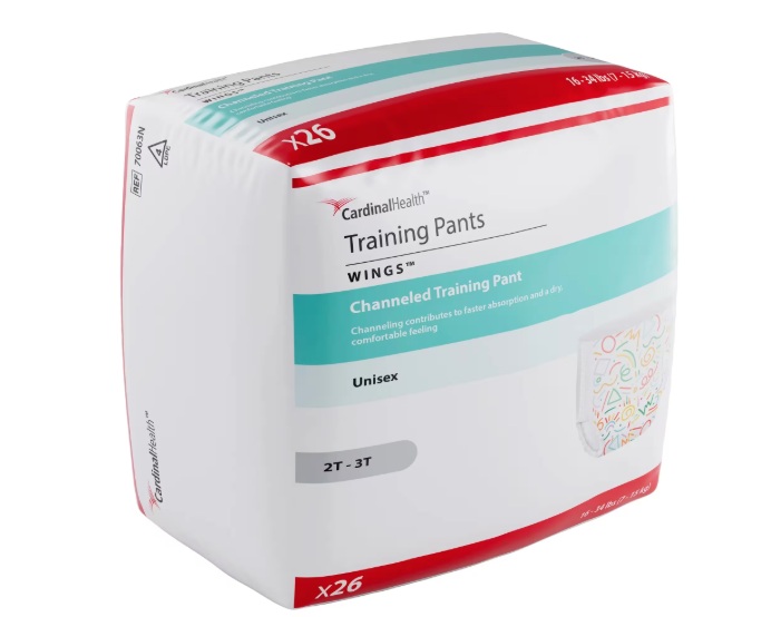 Cardinal Health WINGS Training Pants, 2T-3T, 16-34 lbs. (7-15 kg) - REPLACES 6870063BA, 6870063GA