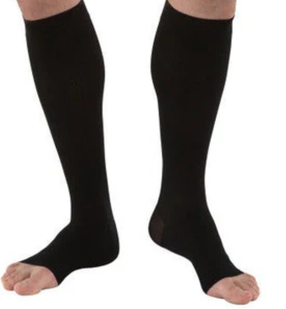 Jobst For Men Knee High, Softfit, 30-40 mmHg, Open Toe, Black, Medium - REPLACES BI115453