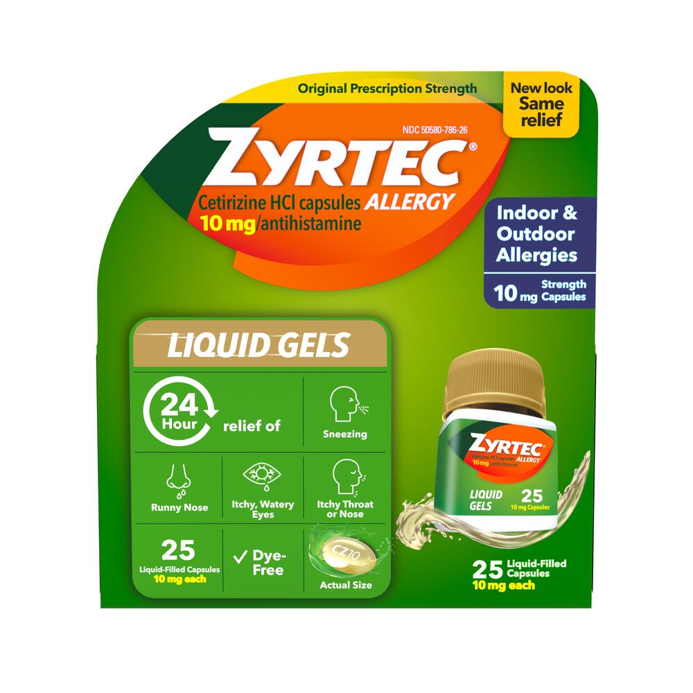 Adult ZYRTEC 10mg Liquid Gels, 25 ct - REPLACES 53020425