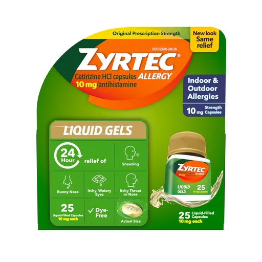 Adult ZYRTEC 10mg Liquid Gels, 25 ct
