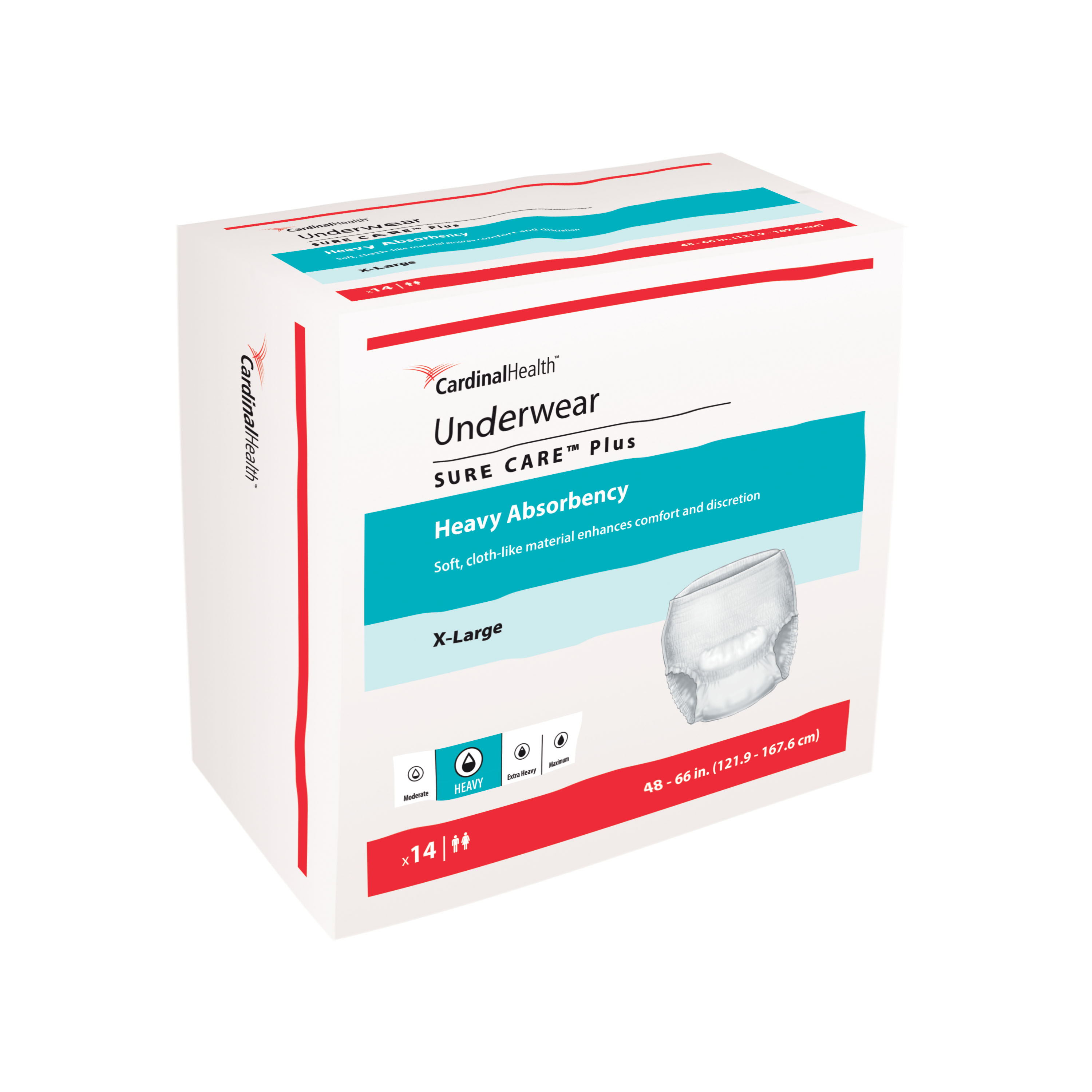 Cardinal Health, Underwear, Sure Care™ Plus, X-Large, 48"- 66"