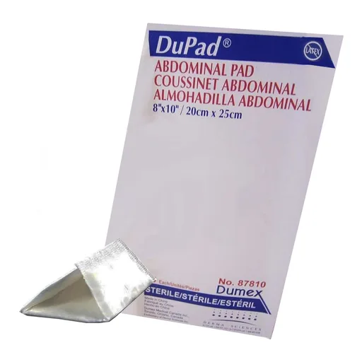 Derma Sciences Dupad Abdominal Pads, Sealed End, 8" x 10"