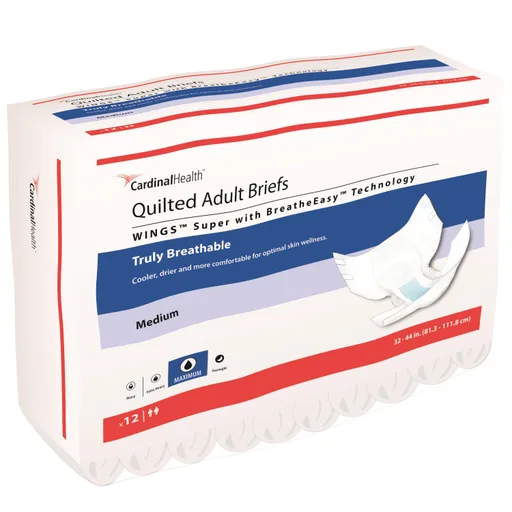 Cardinal Health Quilted Adult Briefs Wings™ Super Medium