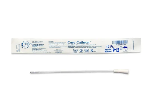 Cure Catheter Uncoated Pediatric 10” Straight Tip 12 FR
