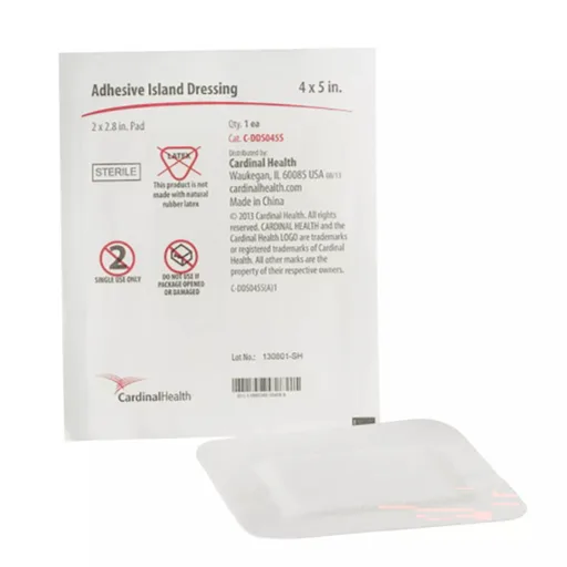 Cardinal Health Adhesive Island Dressing, Sterile, 4" x 5"