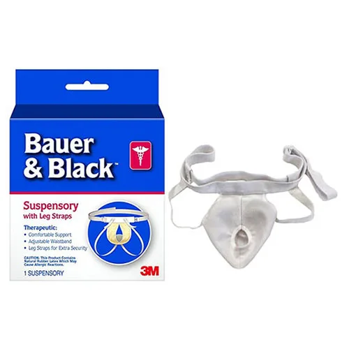3M Bauer & Black Scrotal Support Suspensory with Leg Straps - Medium