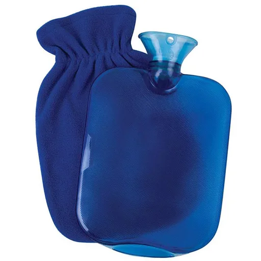 Carex Hot Water Bottle with Fleece Cover