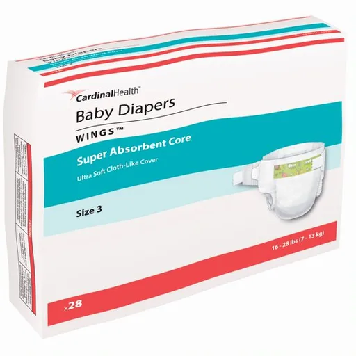 Cardinal Health Baby Diapers Wings Size 3 Medium 16 - 24 lbs