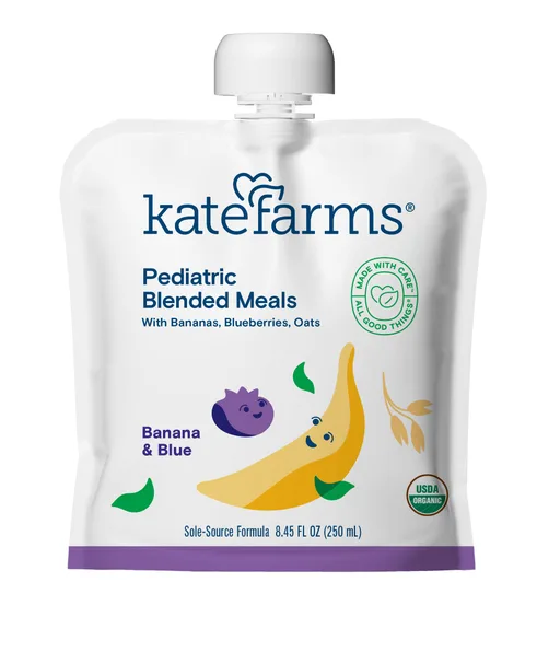 Kate Farms Pediatric Blended Meals - Banana & Blueberry