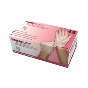 Medline Industries MediGuard Vinyl Synthetic Exam Gloves, Large