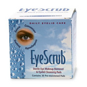 Cardinal Health  Eyescrub Eyelid Cleanser Pad 30 ct, Makeup Removal, Convenient, Easy-to-use, Pre-moistened Pad