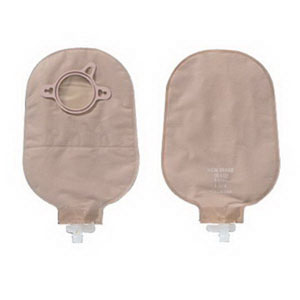 Hollister New Image Two-Piece Urostomy Pouch, 2-3/4" Flange, 9" L, Anti-Reflux, Beige