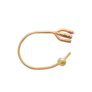 Teleflex Medical Inc Gold Silicone Coated 3-Way Foley Catheter
