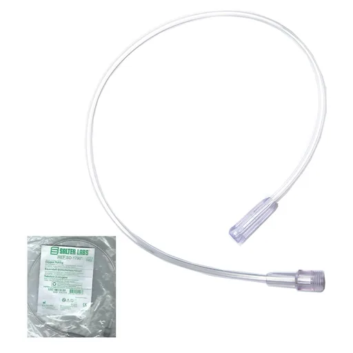 Salter Labs Humidifier Adaptor Oxygen Tubing, Three-Channel Safety, 21"