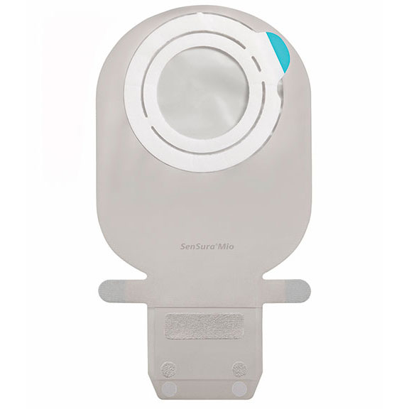Coloplast SenSura Mio Flex Two-Piece Maxi Wide Outlet Drainable Pouch, Opaque with Inspection Window, Integrated Closure, 50mm Coupling