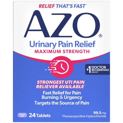 AZO Urinary Pain Relief Maximum Strength Tablets, 24 ct