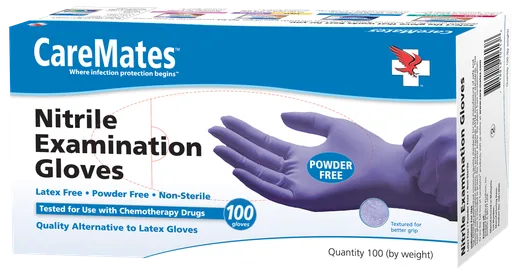 CareMates™ Nitrile Exam Gloves - Small