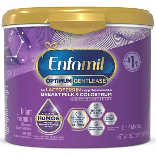 Enfamil Optimum Gentlease Infant Formula Powder, 19.5 oz Tub
