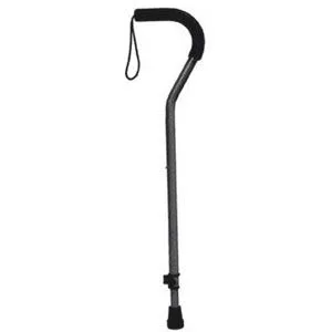 Drive Medical Offset Aluminum Cane with Tab-Loc Silencer, Black