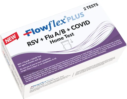 Flowflex Plus RSV + Flu A/B + COVID Home Test, 2 ct