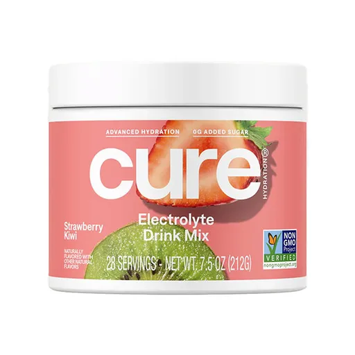 Cure Hydrating Electrolyte Mix Jar - Strawberry Kiwi, 28 ct