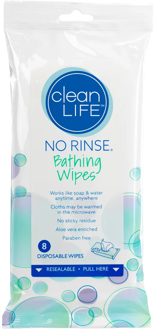 Cleanlife Products No-rinse Bathing Wipes