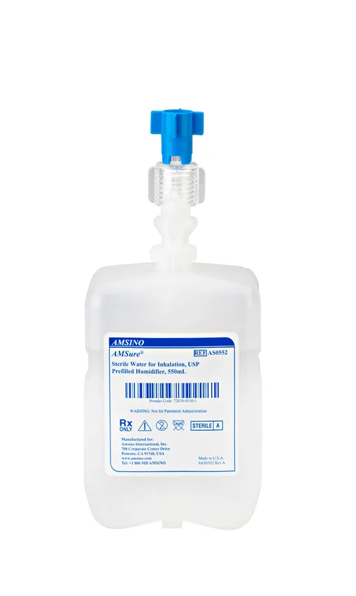 Amsino AMSure Sterile Water for Inhalation Humidifier - 550mL