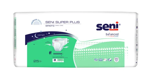 TZMO Seni Super Plus Briefs, Medium, 25 Count