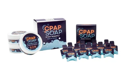 Liviliti CPAP Soap Bubble Pads and Soap Packets Kit, 90 Day Supply