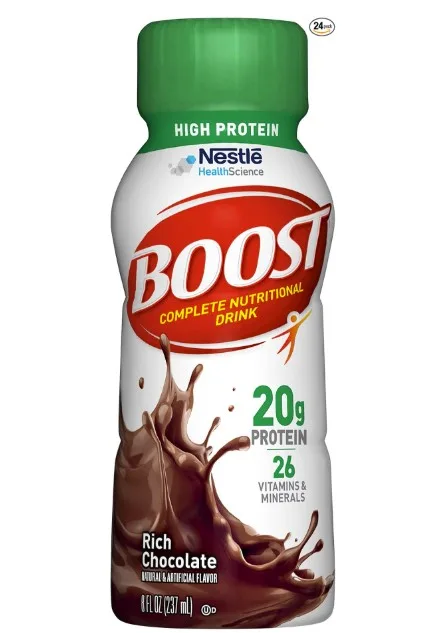 Nestle Boost® High Protein Nutritional Energy Drink, 8 oz Bottle, Rich Chocolate