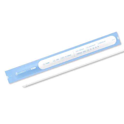 CompactCath OneCath Intermittent Urinary Catheter, Coude Tip, 10Fr OD, 16"