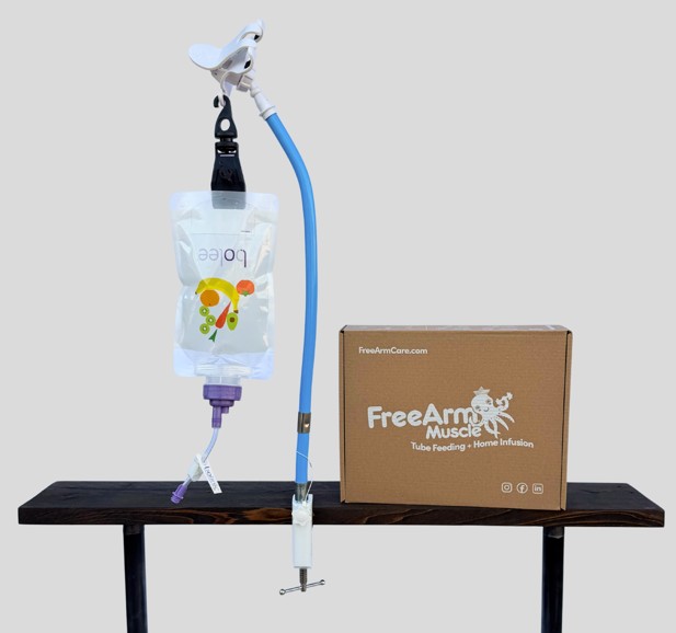 FreeArm Muscle Tube Feeding and Infusion Holder, Blue - REPLACES STHFAM001001B