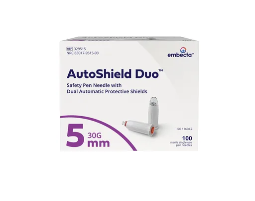AutoShield™ Duo Insulin Pen Needle, 30ga, 5mm Long