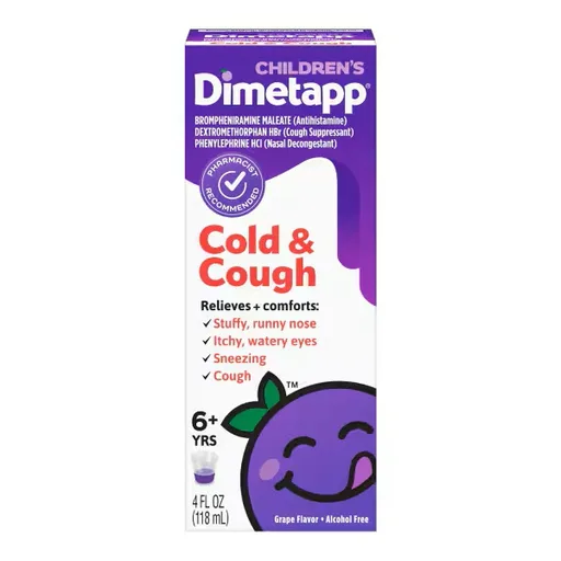 Children's Dimetapp Cold & Cough, Grape, 4 oz