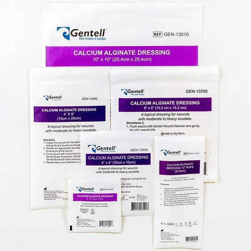Gentell Calcium Alginate Dressing, 10" x 10"