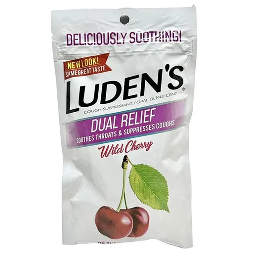 Luden's Dual Relief Wild Cherry Cough Drops, 25 ct.