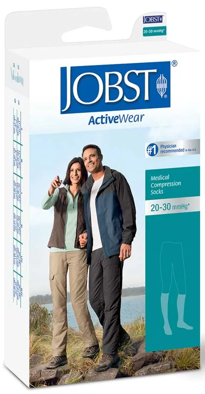 BSN Jobst Unisex ActiveWear Knee-High Firm Compression Socks