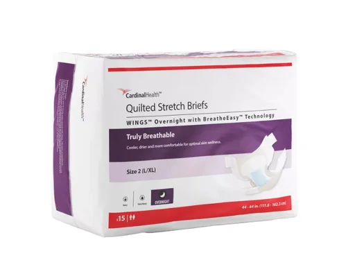 Cardinal Health WINGS Overnight Quilted Stretch Brief