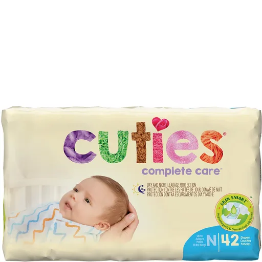 Cuties® Baby Diaper Size Newborn, Up to 10 lb