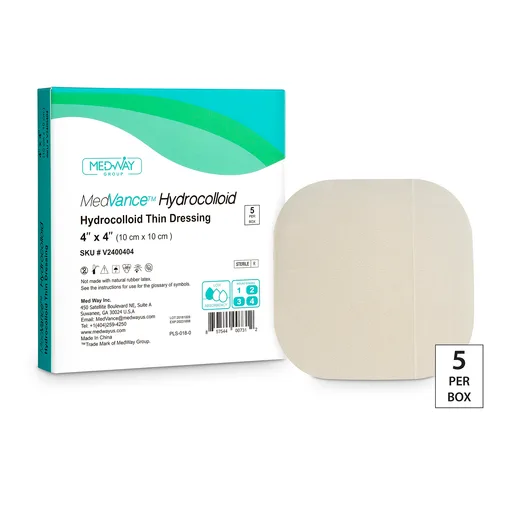 MedVance Thin Hydrocolloid Dressing, 4" x 4"