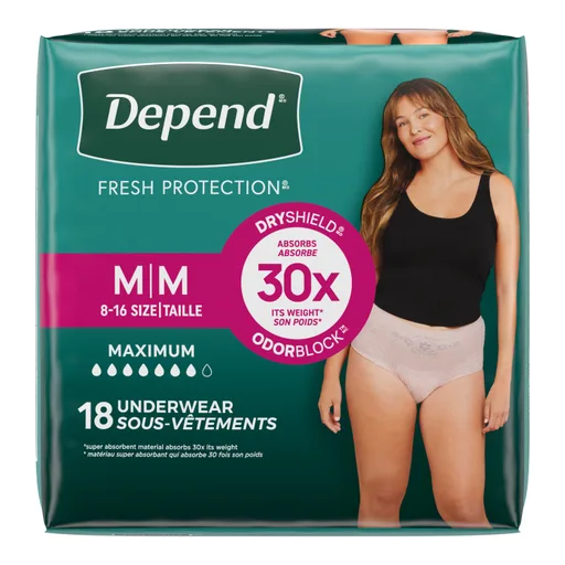 Kimberly Clark Depend Fit-Flex Max for Women, Medium