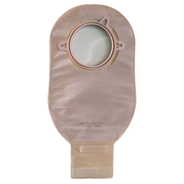 Hollister New Image® Two-Piece Drainable Pouch, 2-3/4" Flange, Integrated Closure,Transparent