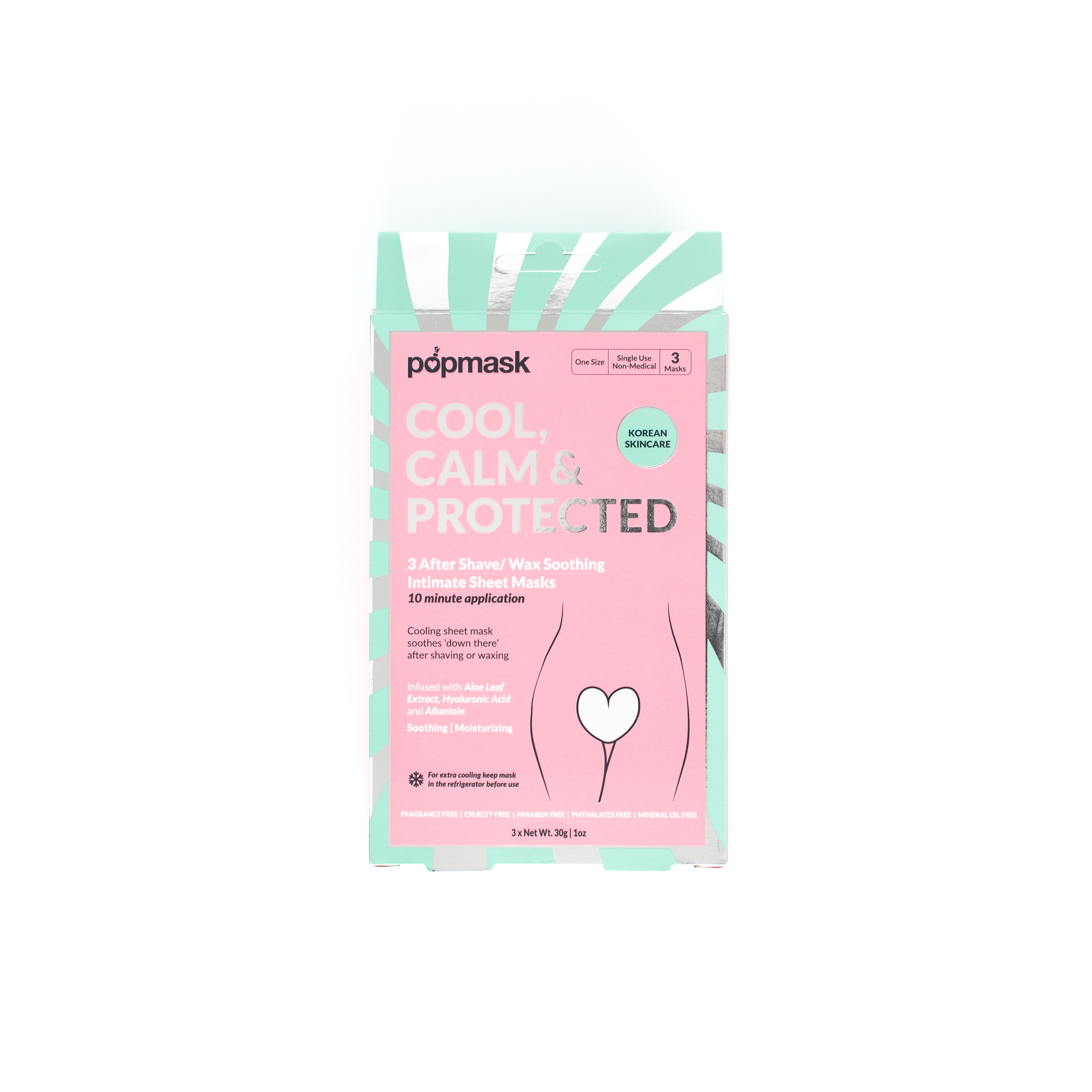 POPBAND Aftershave Wax Soothing Intimate Mask (3pc)