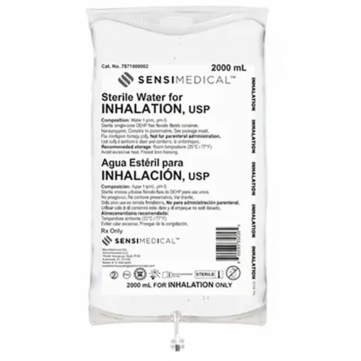 Sensimedical Sterile Water for Inhalation USP, 2000mL Bag