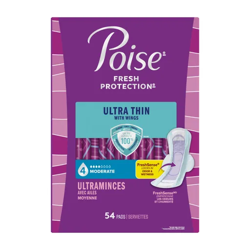 Poise Ultra Thin Moderate Wing Pad