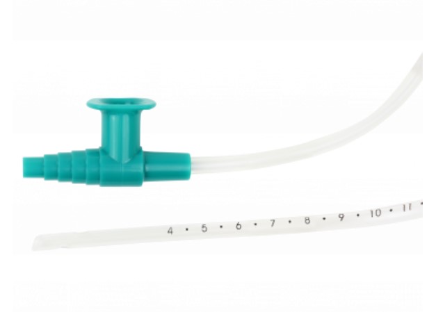 Dynarex Single Suction Catheter, Adult Graduated Catheter with Control Valve, 14FR