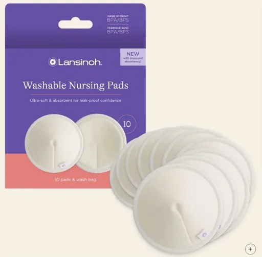 Lansinoh Washable Nursing Pads, 10 count